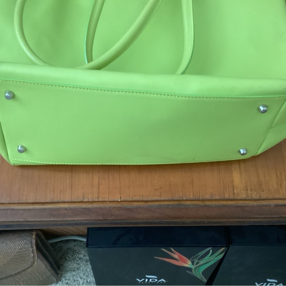 FURLA Lime Green Leather Purse - Picture 15 of 16